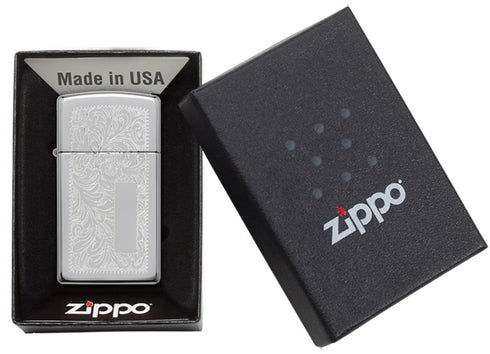 Zippo vžigalnik 1652 Venetian® Slim® High Polish Chrome