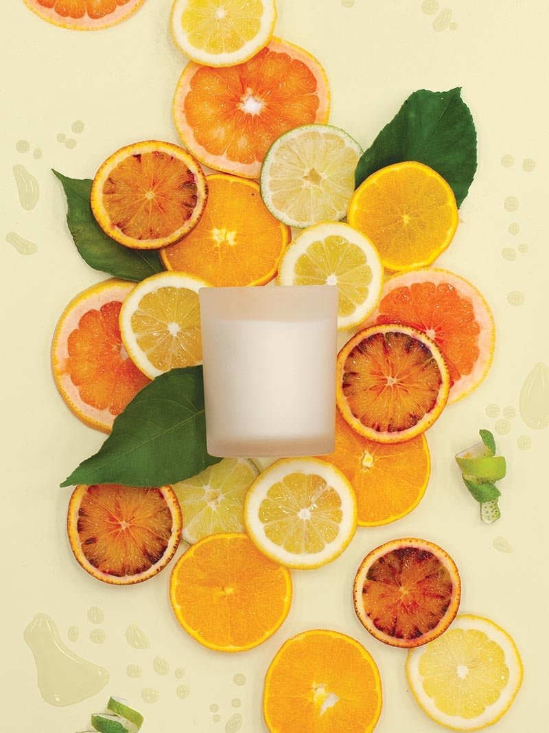 Roura 333033.140 Sveča v brušenem steklu Citrus