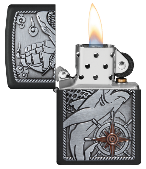 Zippo vžigalnik 48120 Shark Ship Emblem
