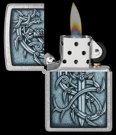 Zippo vžigalnik 48365 Medieval Sword & Dragon