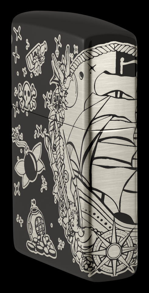 Zippo vžigalnik 48398 Tattoo Pirates