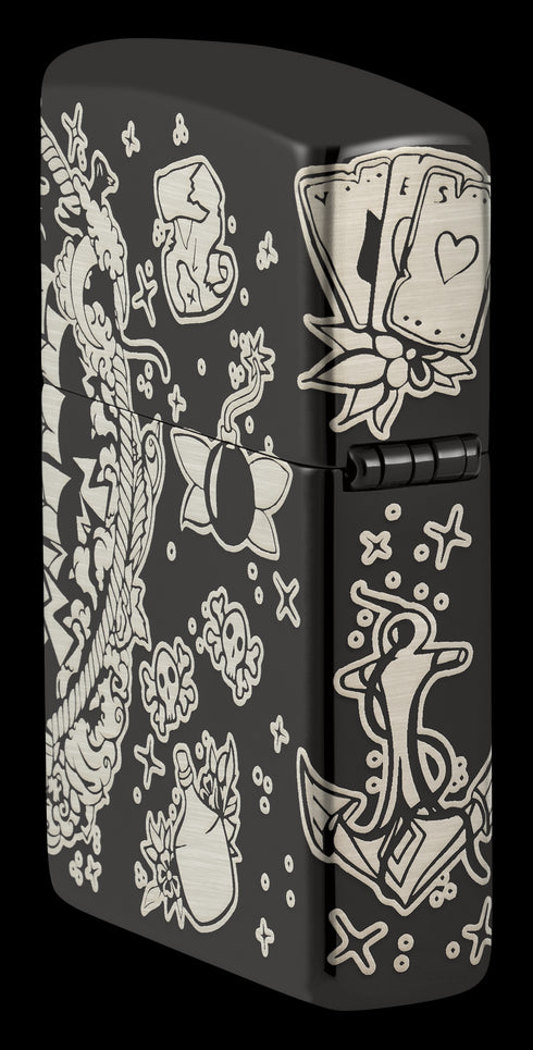 Zippo vžigalnik 48398 Tattoo Pirates