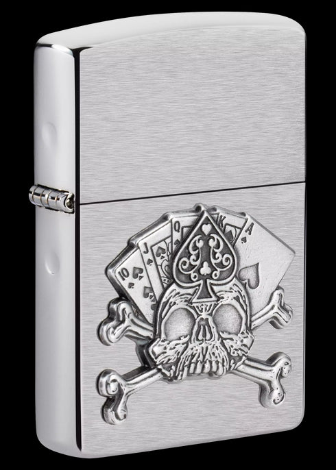 Zippo vžigalnik 49293 Card Skull Emblem