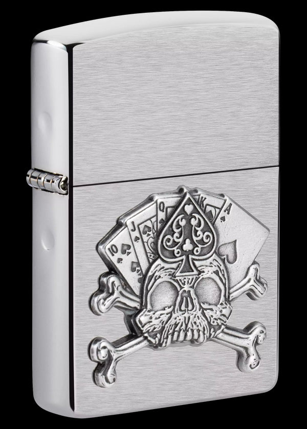 Zippo vžigalnik 49293 Card Skull Emblem