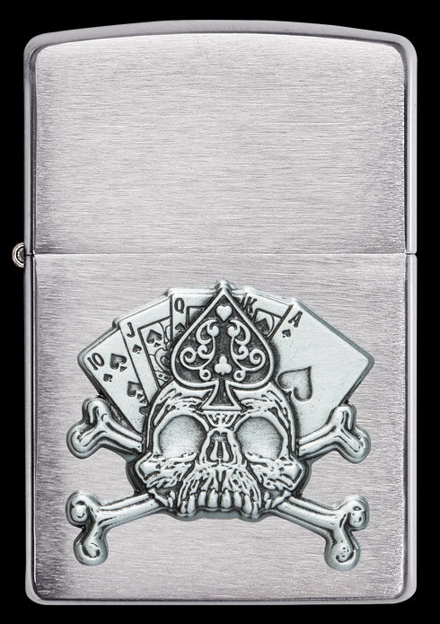 Zippo vžigalnik 49293 Card Skull Emblem