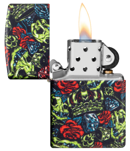 Zippo vžigalnik 49696 Skull Crown