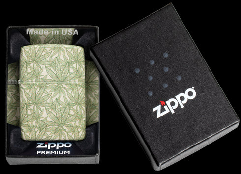 Zippo vžigalnik 49804 Green Cannabis