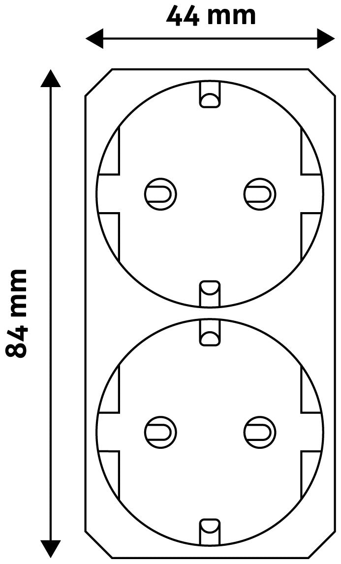 Entac 04429 Razdelilec 2 vtični (2x ozemljen)