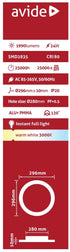 Avide 913063 Vgradna stropna svetilka LED 24W WW 1990 lm