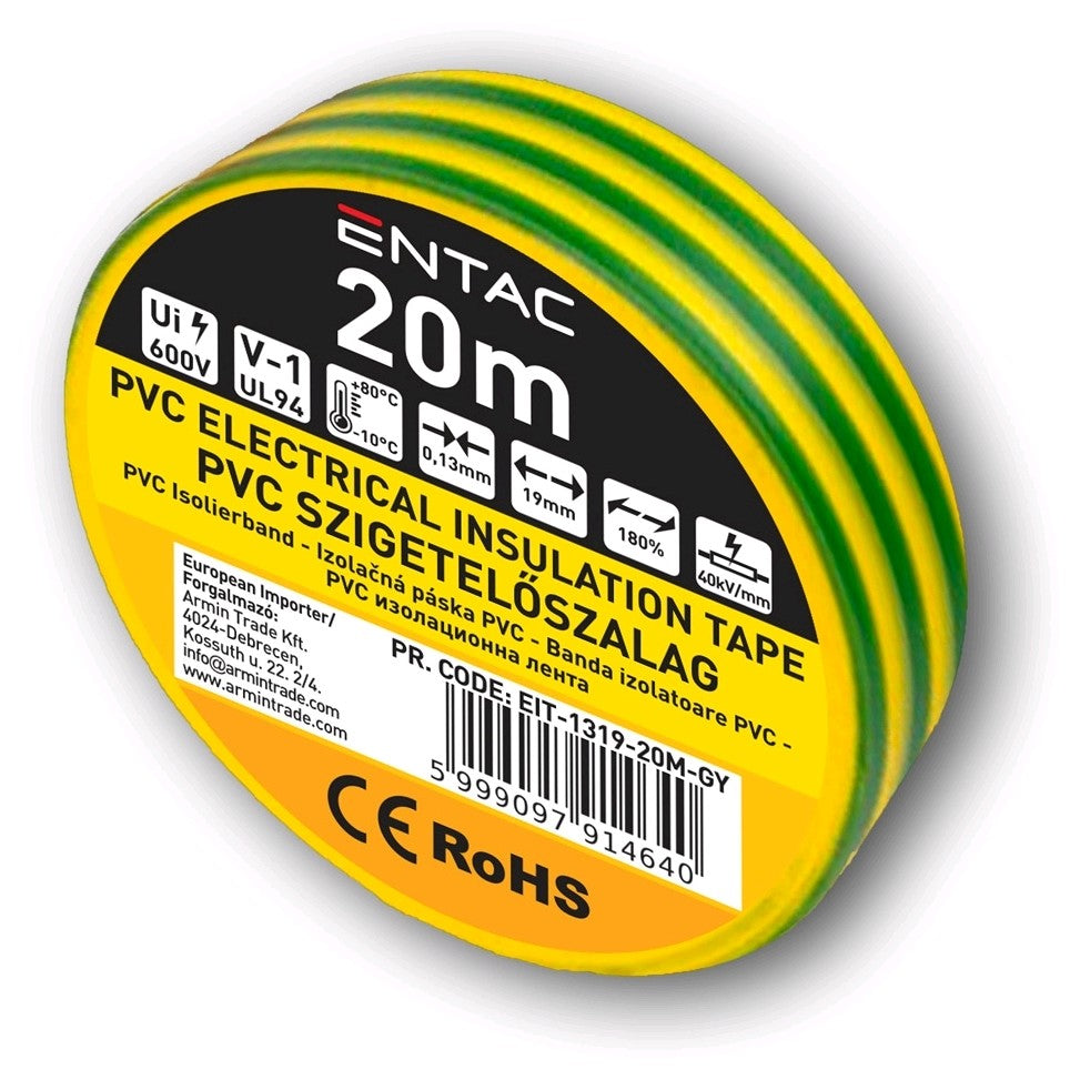Entac 914640 Izolacijski trak 20m, 0.13x19mm