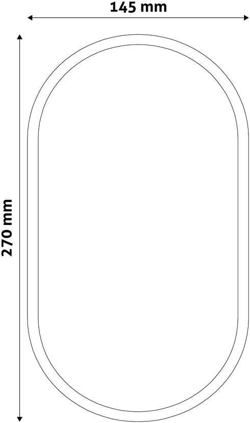 Avide 915302 Zunanja svetilka (Triton-O) Oval 20W 4000K 1700 lm IP65