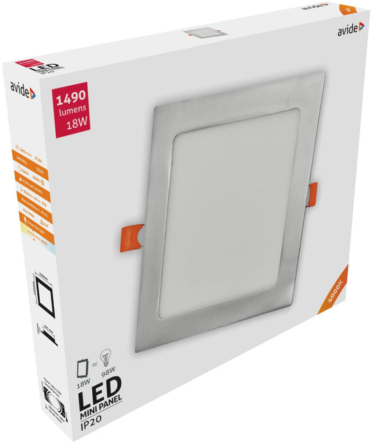 Avide 929842 Vgradna stropna svetilka LED Saten 18W 4000K 1490 lm