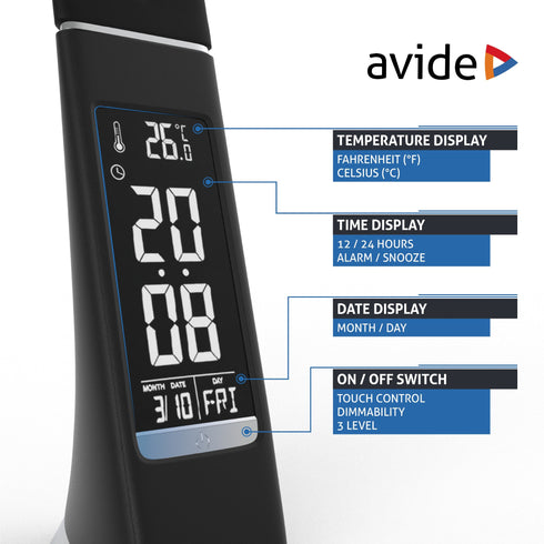 Avide 280560 Namizna svetilka LED Bussines Leather Calendar 6W NW