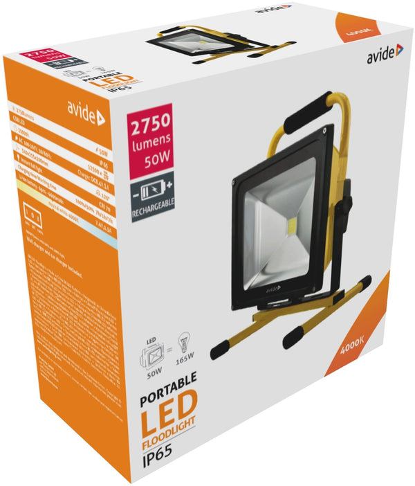 Avide 922447 Polnilni reflektor COB LED 50W NW 2750 lm