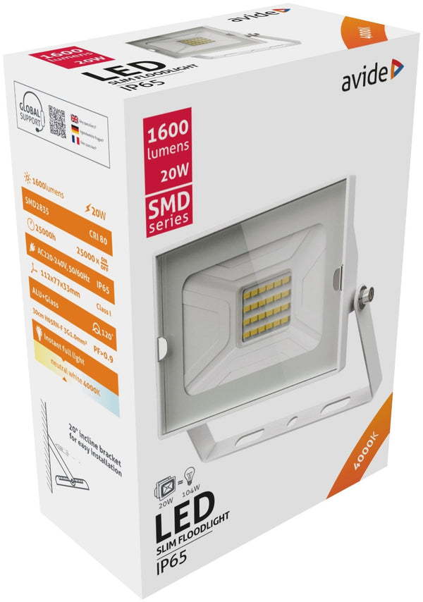 Avide 924861 Reflektor Slim SMD LED 20W NW 1600 lm