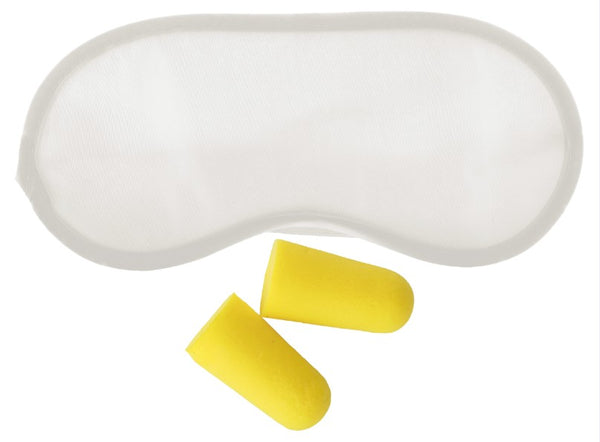 Spalna očala s čepki, bela