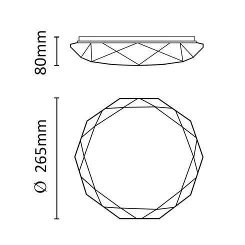 Asalite ASAL0190 Stropna svetilka Rosalia 18W 4000K 1350 lm