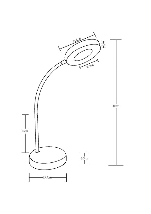 Asalite ASAL0203 Namizna svetilka LED 6W NW 500 lm