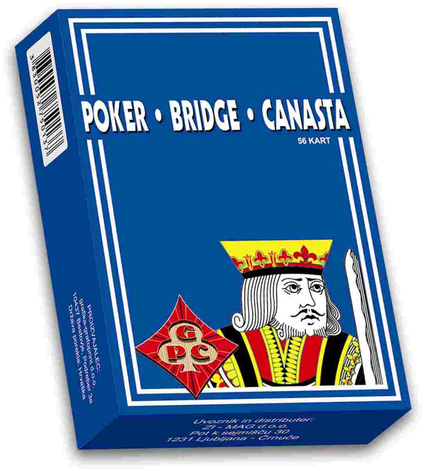 Grafoprint 1011155 Karte Poker, Modre