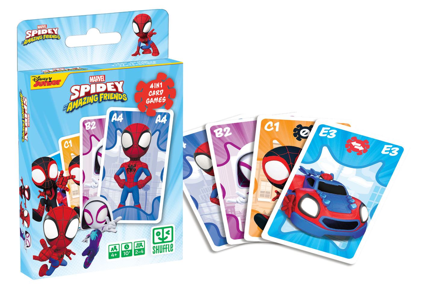 Cartamundi 108645992 Karte Marvel Spiderman in prijatelji 4v1