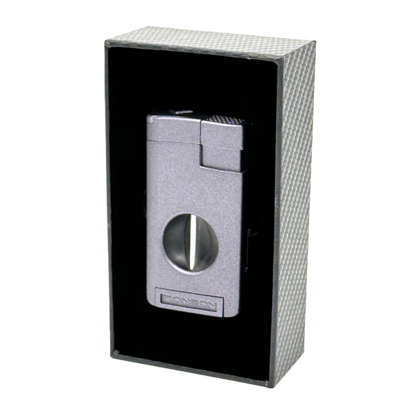 Vžigalnik Ronson 118002 za cigare plinski Jet Flame Thunder, Grey