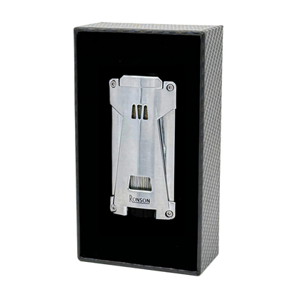 Vžigalnik Ronson 119001 za cigare plinski Jet Flame Hurricane, Chrome Satin