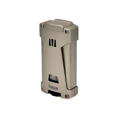 Vžigalnik Ronson 119003 za cigare plinski Jet Flame Hurricane, Grey Satin