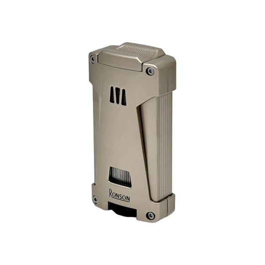 Vžigalnik Ronson 119003 za cigare plinski Jet Flame Hurricane, Grey Satin