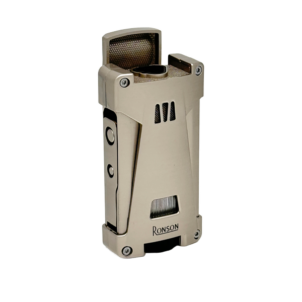 Vžigalnik Ronson 119003 za cigare plinski Jet Flame Hurricane, Grey Satin