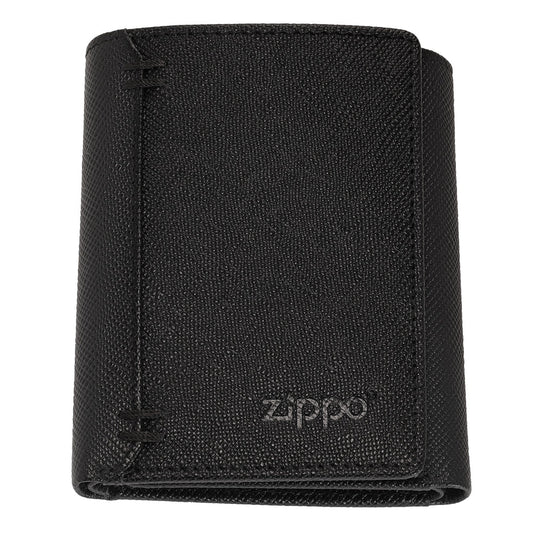 Zippo 2.007.075 Denarnica Saffiano 3-delna pokončna, Črna