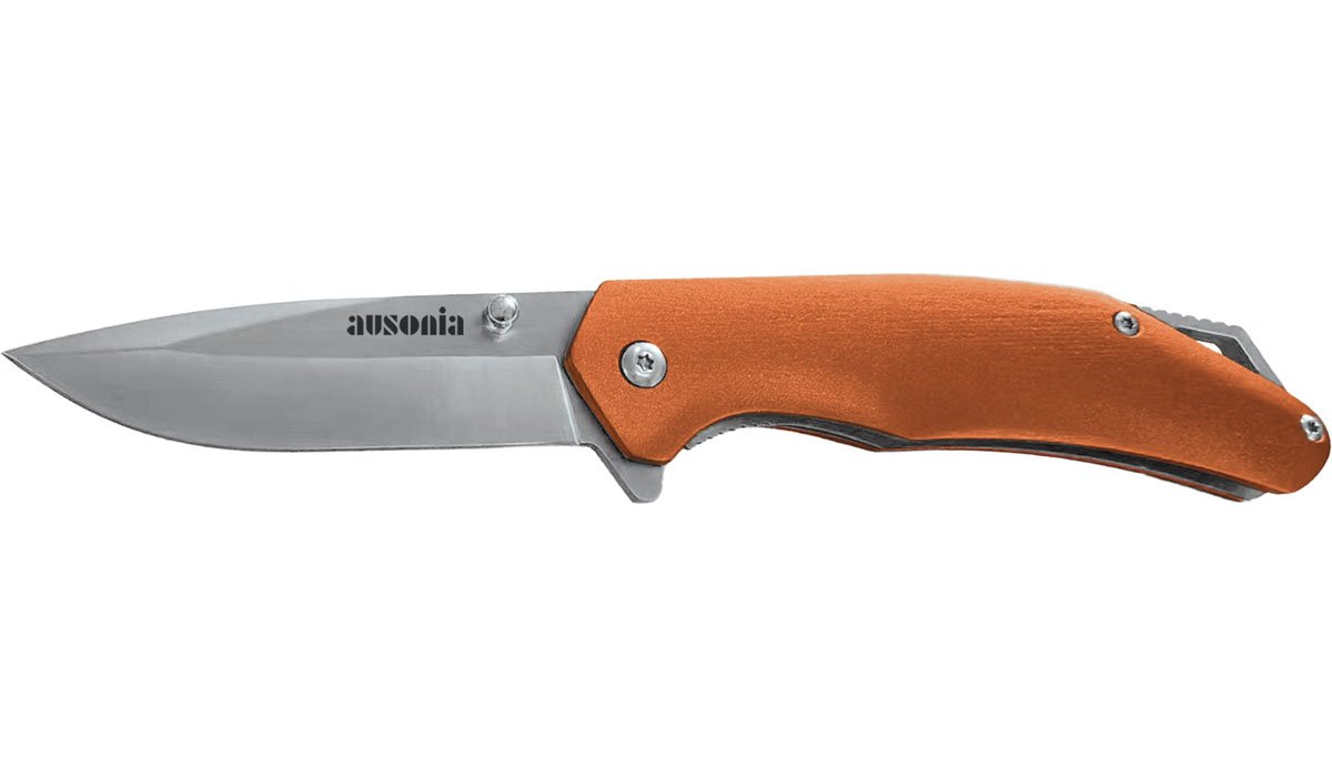 Ausonia 26156 Zložljiv žepni nož oranžen alu ročaj, 20cm