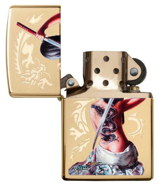 Zippo vžigalnik 29668 Mazzi Girl with Dragon Tattoo by Mazzi