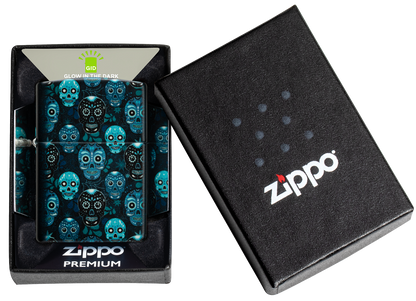 Zippo vžigalnik 46017 Sugar Skull Glow in the Dark
