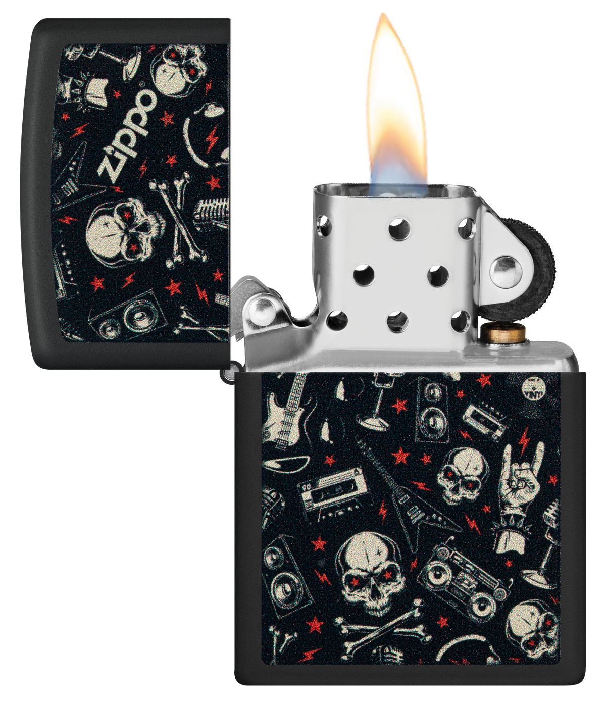 Zippo 60.007.008 vžigalnik Grunt Pattern with Skulls