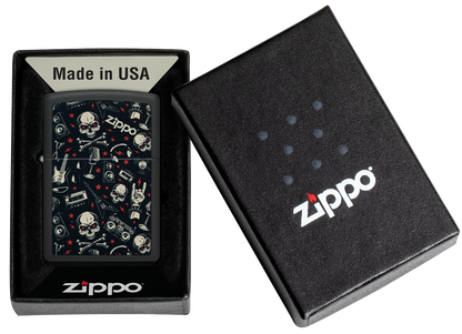Zippo 60.007.008 vžigalnik Grunt Pattern with Skulls