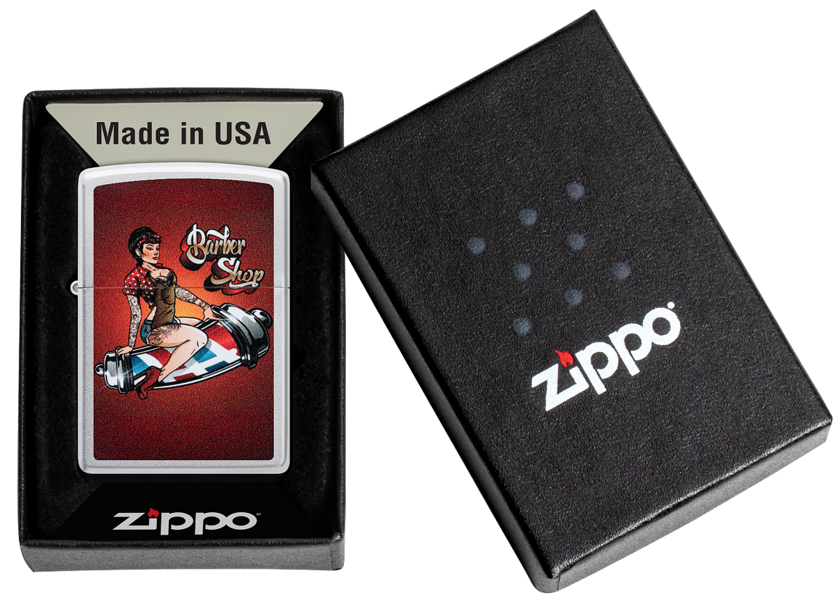 Zippo vžigalnik 46073 Barber Shop Pin-Up