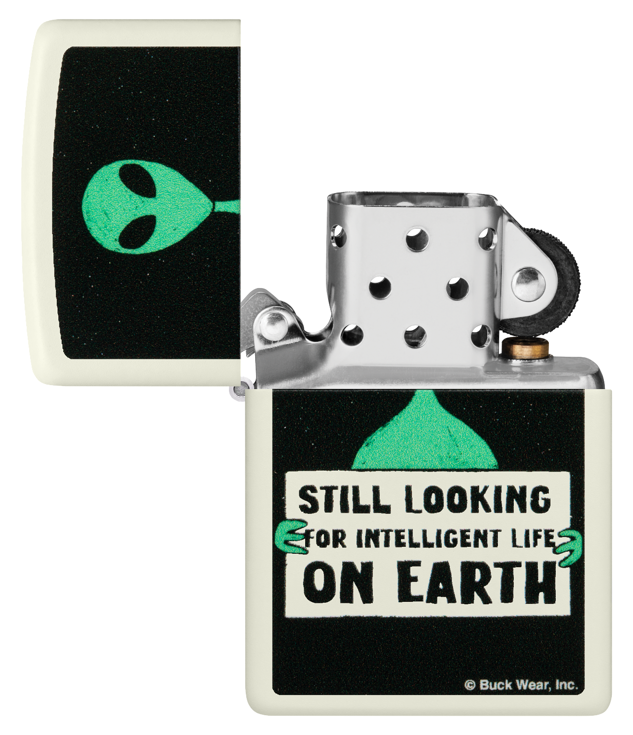 Zippo vžigalnik 46092 Alien Glow in the Dark by Buck Wear