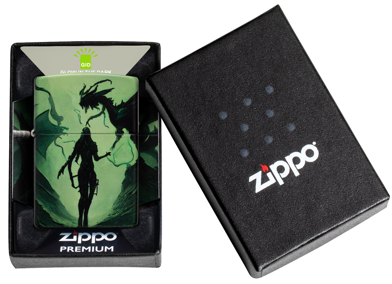 Zippo vžigalnik 46130 Dragon Den, Glow in the Dark