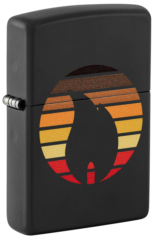 Zippo 46168 vžigalnik Zippo Retro Logo, Black Matte