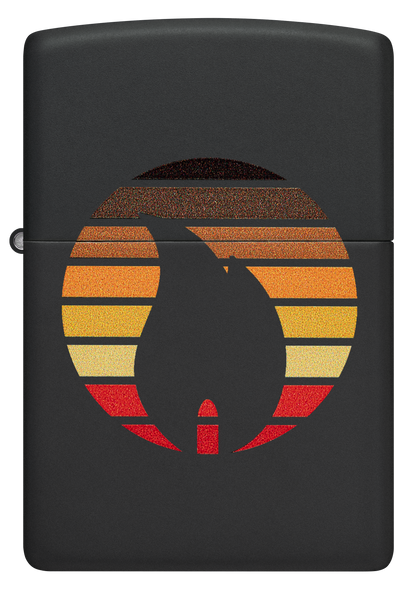 Zippo 46168 vžigalnik Zippo Retro Logo, Black Matte