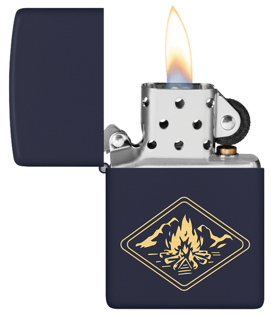 Zippo 46174 vžigalnik Campfire, Navy Matte