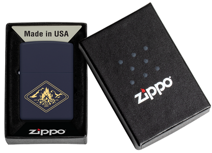 Zippo 46174 vžigalnik Campfire, Navy Matte