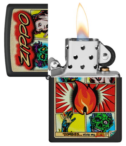 Zippo 46229 vžigalnik Zippo Comic Design, Black Matte