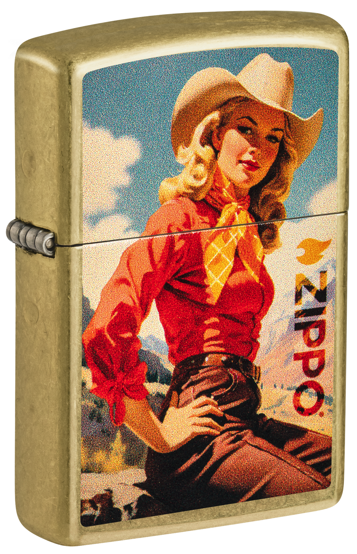 Zippo 46248 vžigalnik Cowgirl, Street Brass