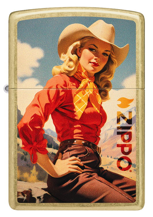 Zippo 46248 vžigalnik Cowgirl, Street Brass