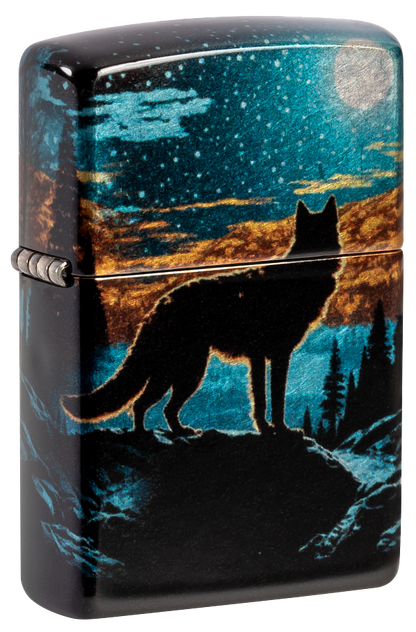 Zippo 46252 vžigalnik Wolf in Nature, 540 Tumbled Chrome