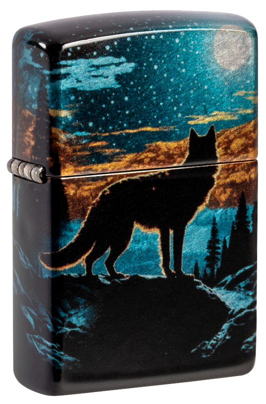 Zippo 46252 vžigalnik Wolf in Nature, 540 Tumbled Chrome