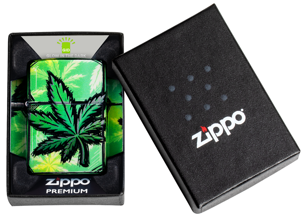 Zippo vžigalnik 46253 Glowing Cannabis