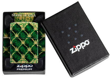 Zippo 46265 vžigalnik Cannabis, 540 Tumbled Brass