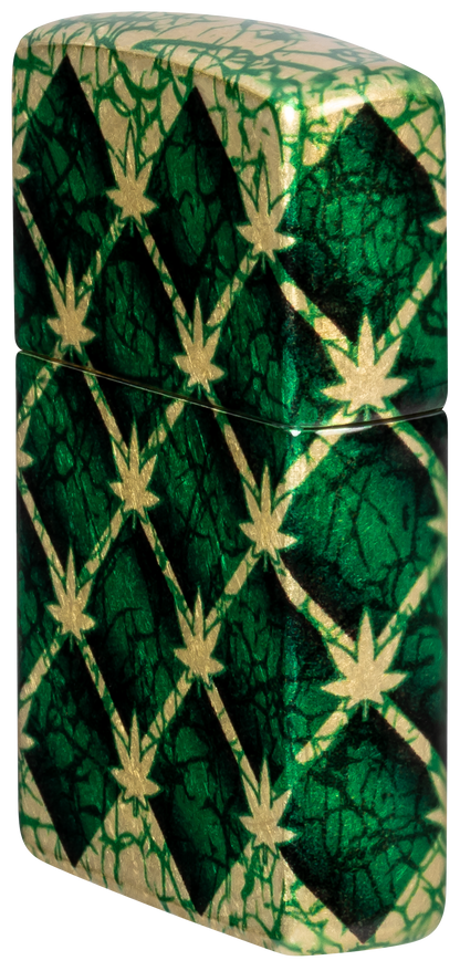 Zippo 46265 vžigalnik Cannabis, 540 Tumbled Brass